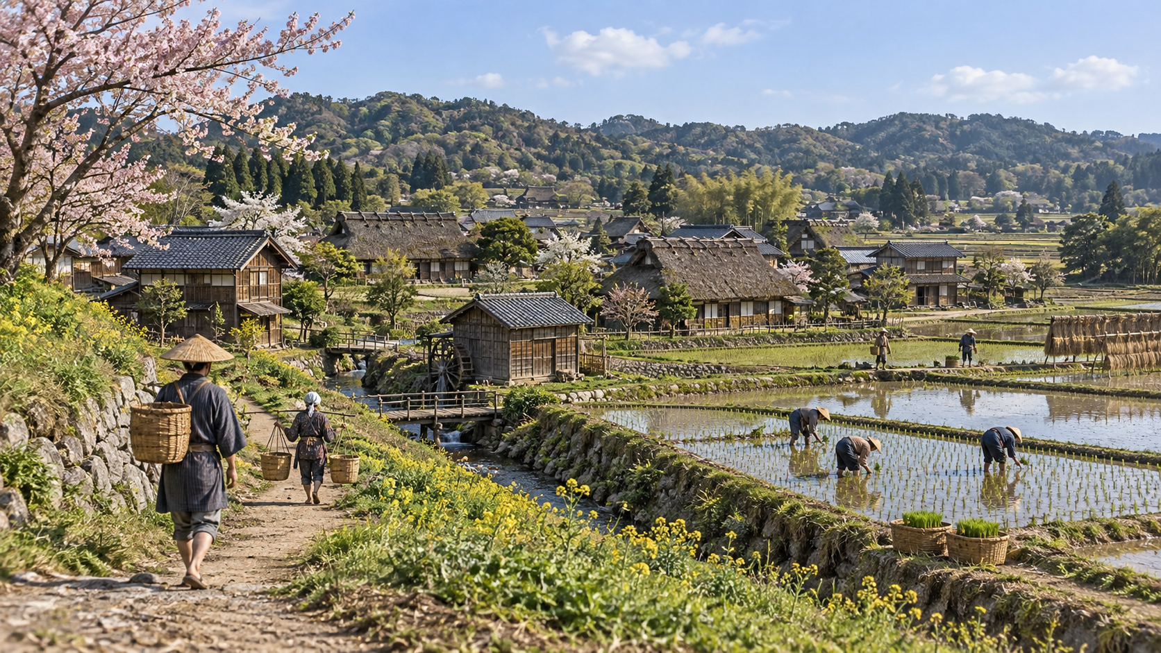 武蔵の農村を想起させる概念風景