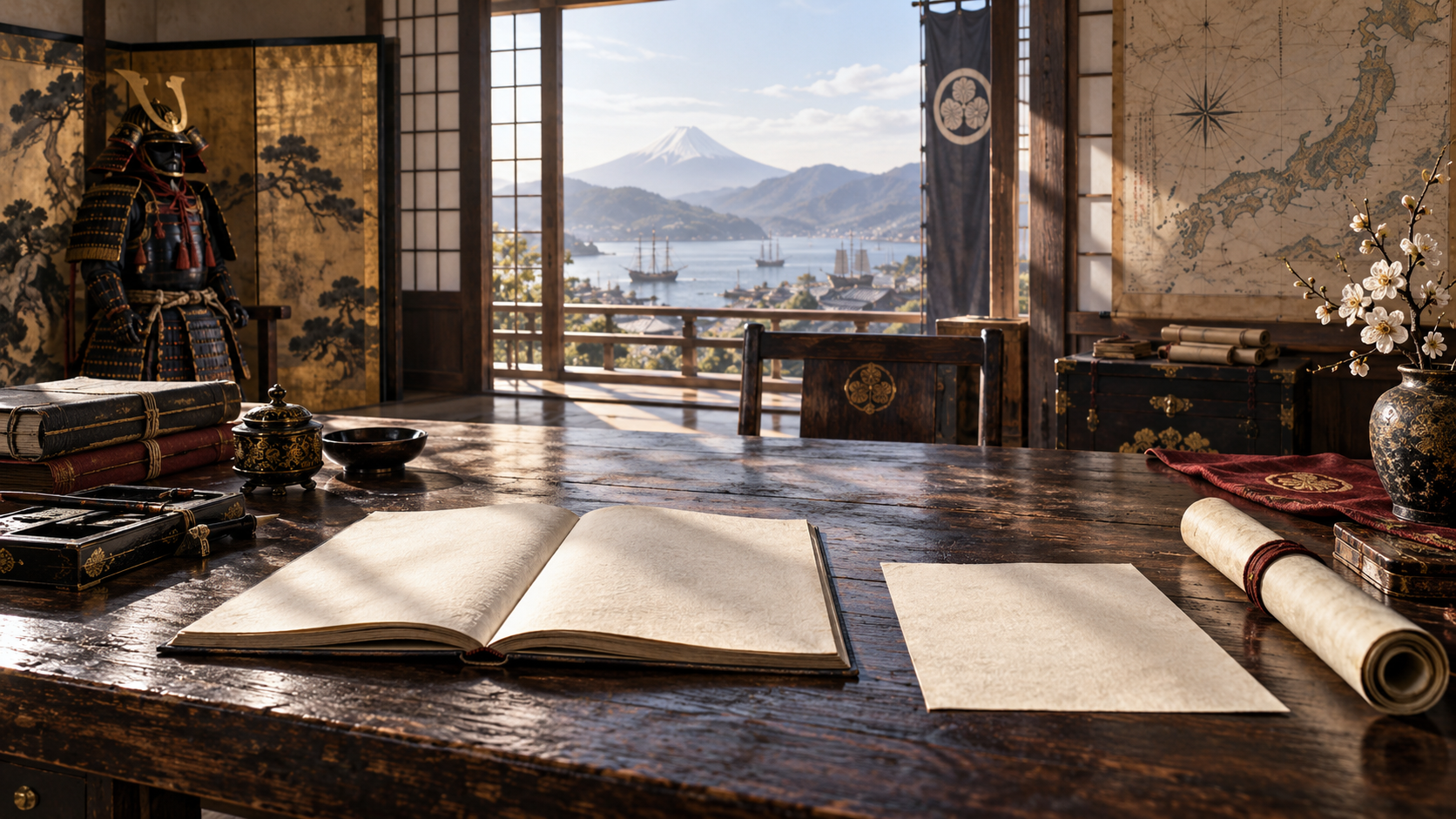 資料を読む机の概念画